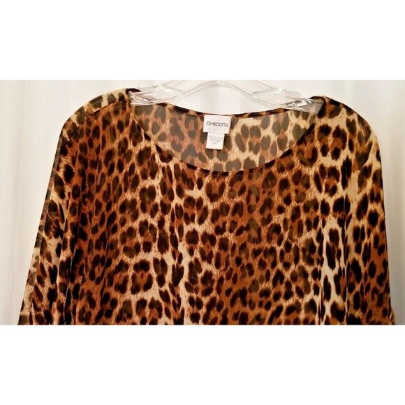 Chico's Tops - Chico's Women's Animal Print Sheer Kaftan Kimono Style Boutique Size Medium